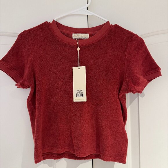 Suzie Kondi The Carpi Tee in Terry, Paprika, Size XXS - Picture 1 of 3